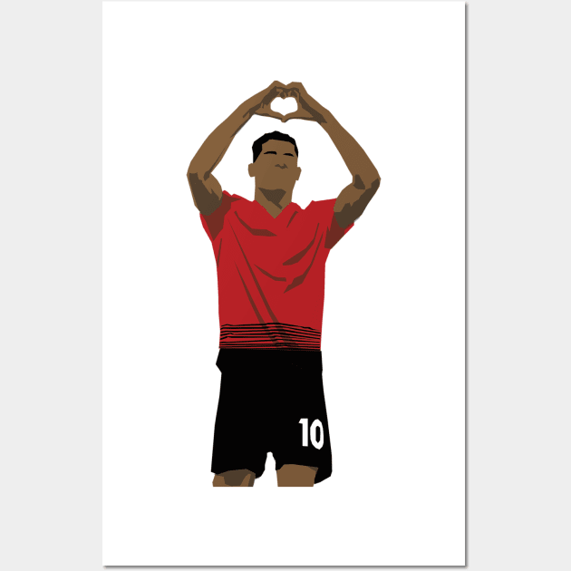 Marcus Rashford Heart Wall Art by Hevding